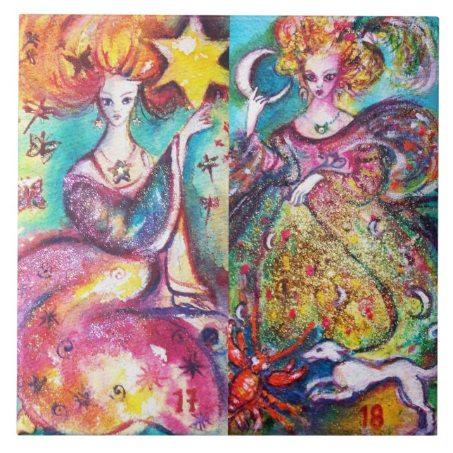 AZULEJO DE CERÂMICA  METAS DAS SOMBRAS PERDIDAS/DA LUA E DA ESTRELA (Frente)