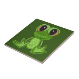 Azulejo De Cerâmica Meu Amigo Sapo Verde