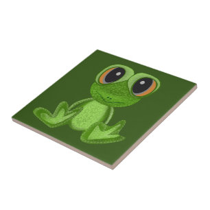 Azulejo De Cerâmica Meu Amigo Sapo Verde
