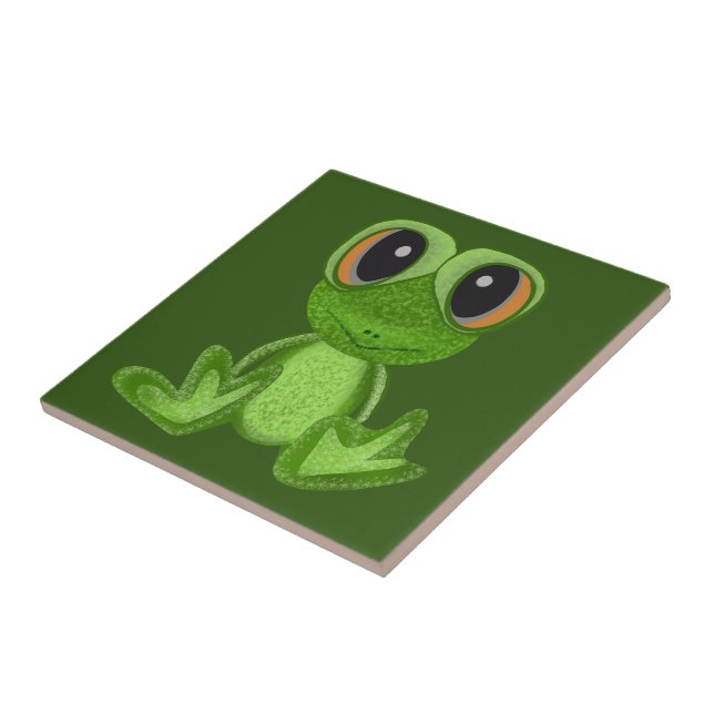 Azulejo De Cerâmica Meu Amigo Sapo Verde (Lateral)