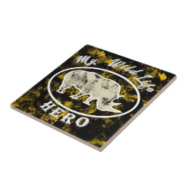 Azulejo De Cerâmica Meu herói da vida selvagem