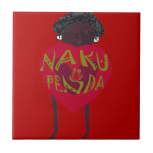 Azulejo De Cerâmica Meu Namorados te ama Nakupenda Kenya Swahili Art.