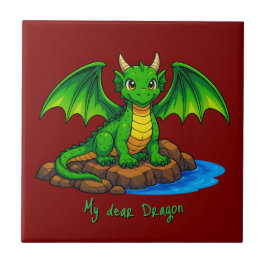 Azulejo De Cerâmica Meu querido Dragão