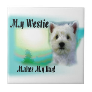Azulejo De Cerâmica Meu Westie Faz Meu Dia