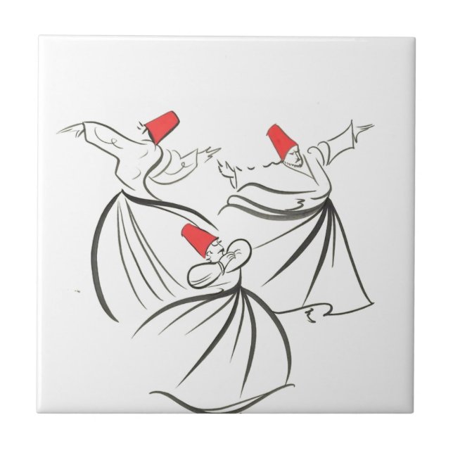 Azulejo De Cerâmica Mevlana (Frente)