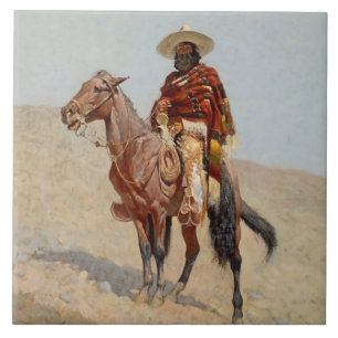 Azulejo De Cerâmica “Mexican Vaquero Horseman” de Frederick Remington