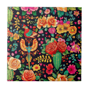 Azulejo De Cerâmica Mexicano Corazón del Jardín
