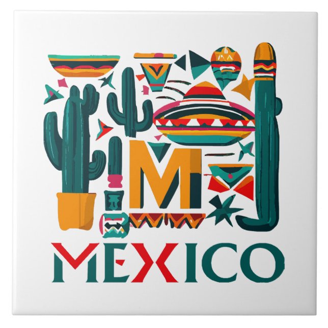 AZULEJO DE CERÂMICA  MÉXICO (Frente)