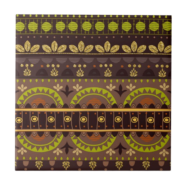 Azulejo De Cerâmica México: Arte Tribal Mayan (Frente)