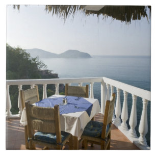 Azulejo De Cerâmica México, Guerrero, Zihuatanejo. Mesa do Café