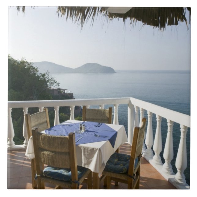 Azulejo De Cerâmica México, Guerrero, Zihuatanejo. Mesa do Café (Frente)
