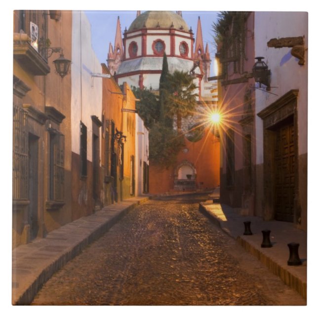 Azulejo De Cerâmica México, San Miguel de Allende. Início da manhã (Frente)