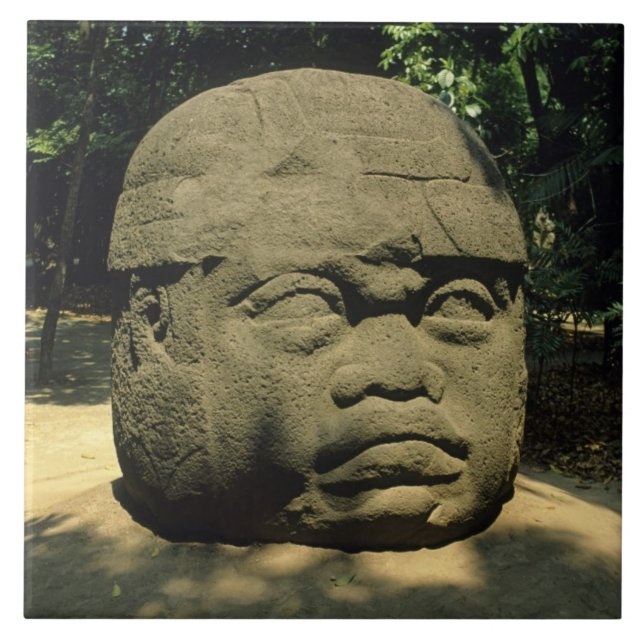 Azulejo De Cerâmica México, Villahermosa, cabeça gigante Olmec, La Ven (Frente)