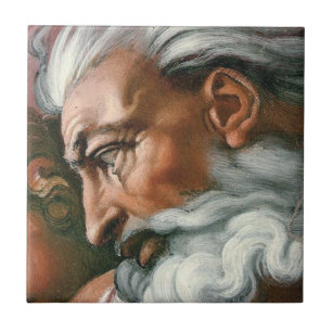Azulejo De Cerâmica Michelangelo Criação Adam Deus Arte
