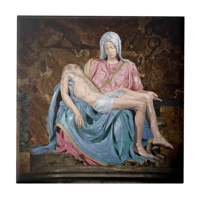 AZULEJO DE CERÂMICA  MICHELANGELO PIETA (Frente)