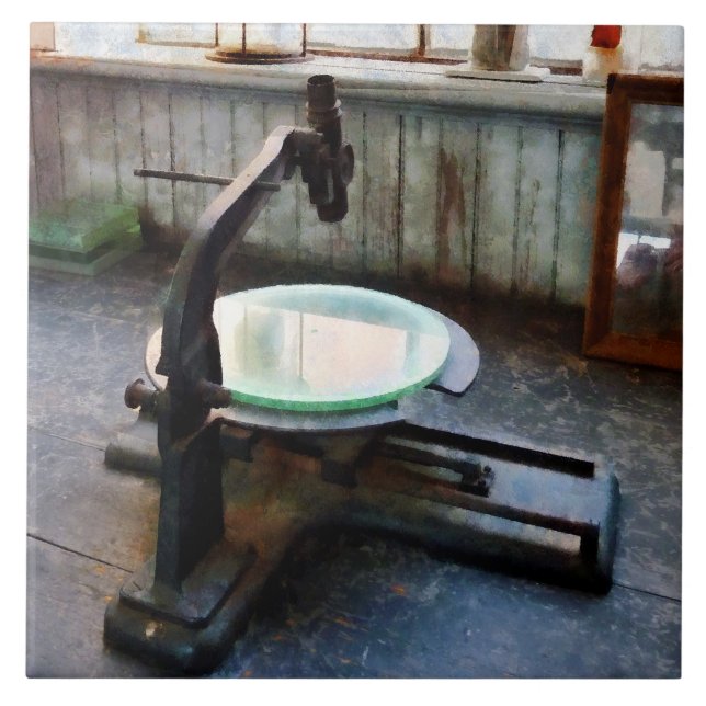 Azulejo De Cerâmica Microscópio antigo (Frente)