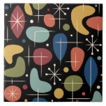 Azulejo De Cerâmica Mid Century Modern Starburst Pattern<br><div class="desc">Colorful Mid Century Modern Atomic Age Starburst Pattern.</div>