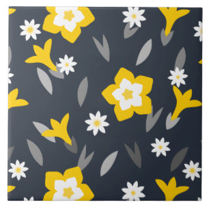 Azulejo De Cerâmica Midnight Bloom