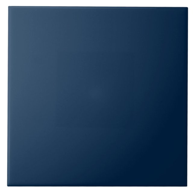 Azulejo De Cerâmica Midnight Navy, Deep Ocean Blue | #002448 (Frente)