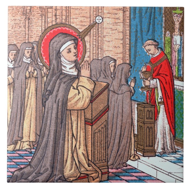 Azulejo De Cerâmica Milagre de Bl. Imelda Lambertini (VVP 010) (Frente)