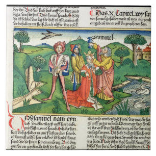 Azulejo De Cerâmica Mim Samuel 10 a coroação e anointing de Saul,