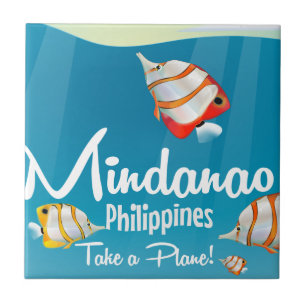 Azulejo De Cerâmica Mindanao, poster de viagens de desenho filipino
