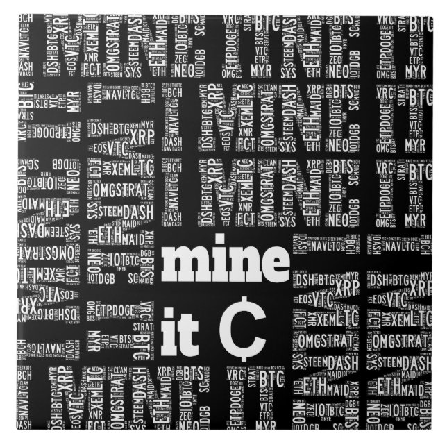 Azulejo De Cerâmica Mineração de criptomoeda (Frente)