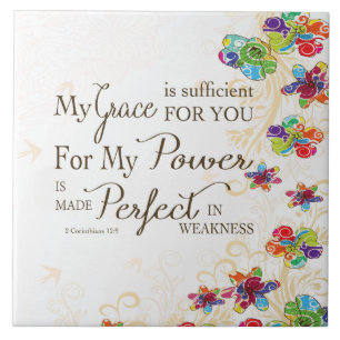 Azulejo De Cerâmica Minha benevolência é suficiente