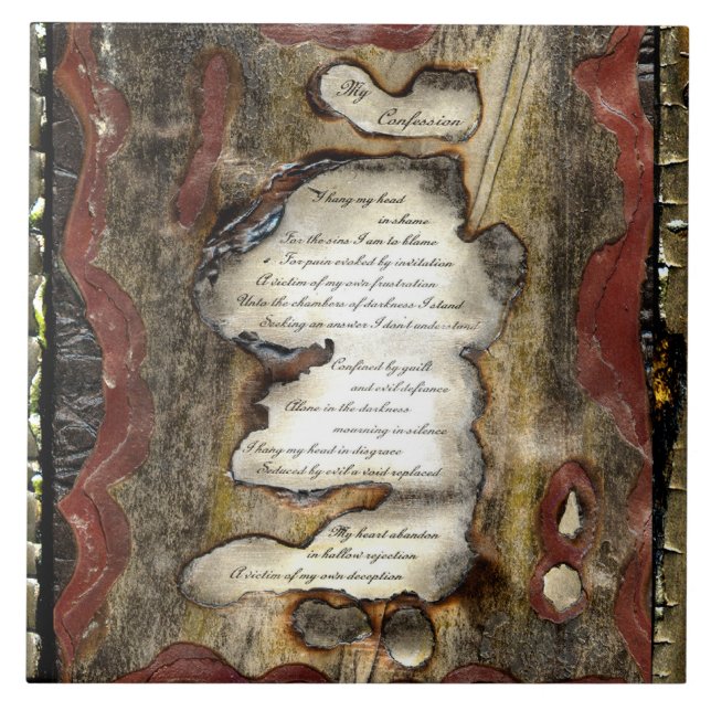 Azulejo De Cerâmica Minha Confissão (Frente)