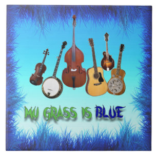 AZULEJO DE CERÂMICA MINHA GRAMA É AZUL