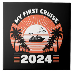 Azulejo De Cerâmica Minha Primeira Viagem de Cruzeiro 2024