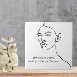 Azulejo De Cerâmica Mínima Negra Ela Se Tornou Uma Menina De Inspiraçã<br><div class="desc">Mínima Negra Ela Se Tornou Uma Menina De Inspiração Herói</div>