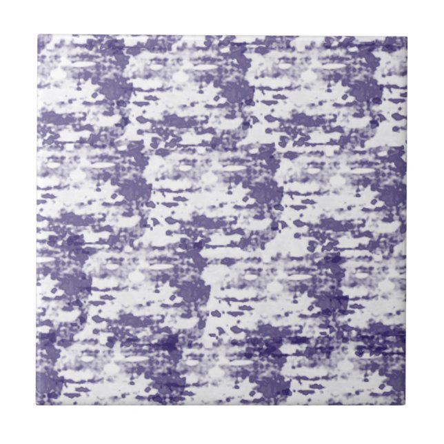 Azulejo De Cerâmica Minimalismo branco azul abstrato (Frente)