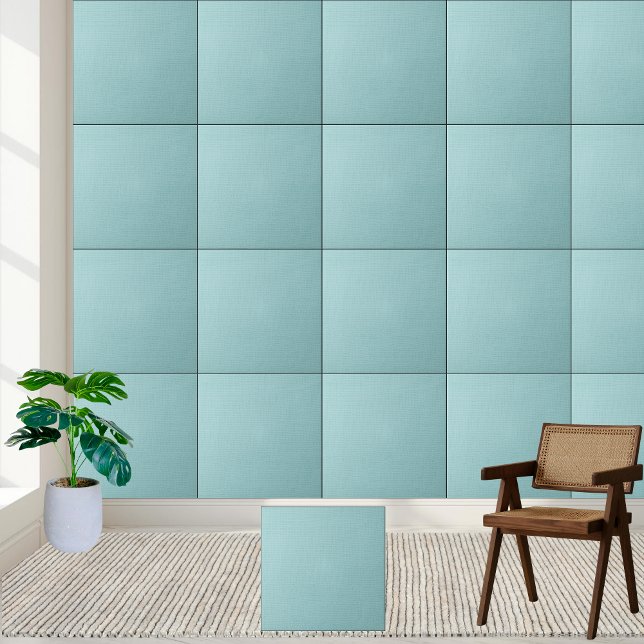 Azulejo de cerâmica minimalista azul-aqua (Aqua Blue Modern Minimalist Ceramic Tile)