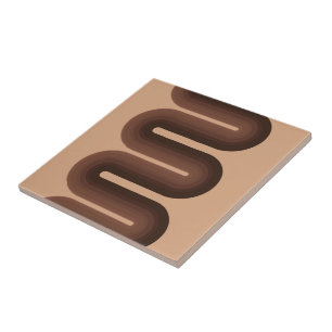 Azulejo De Cerâmica Minimalista Brown Geo