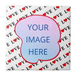 Azulejo De Cerâmica Minimalista de amor branco