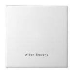 Azulejo De Cerâmica Minimalista simples de preto e branco na moda<br><div class="desc">Esta design simples,  minimalista e simples é para você. Por que usar um comum? Que tal esta design que lhe dará desenhar de atenção?</div>