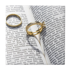 Azulejo De Cerâmica Ministério cristão da bíblia do casamento