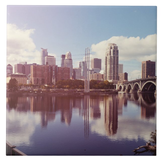 Azulejo De Cerâmica Minneapolis Minnesota (Frente)