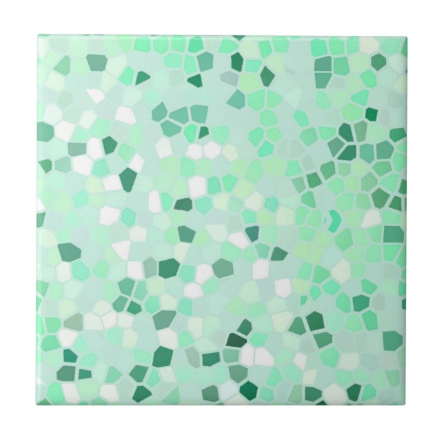 Azulejo De Cerâmica Mint Green Mosaic (Frente)