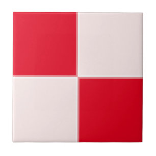 Azulejo De Cerâmica Minúscula moderna - Vermelha - Cor-de-rosa-rosa -