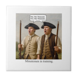 Azulejo De Cerâmica Minutemen in training.