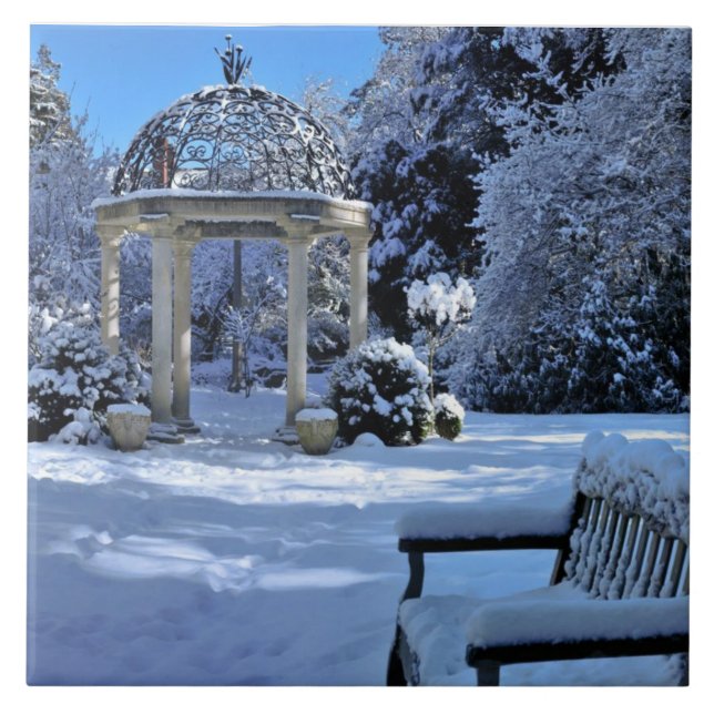 Azulejo De Cerâmica Miradouro na neve (Frente)