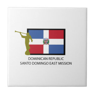 AZULEJO DE CERÂMICA MISSÃO DO LESTE LDS DE SANTO DOMINGO DA REPÚBLIC