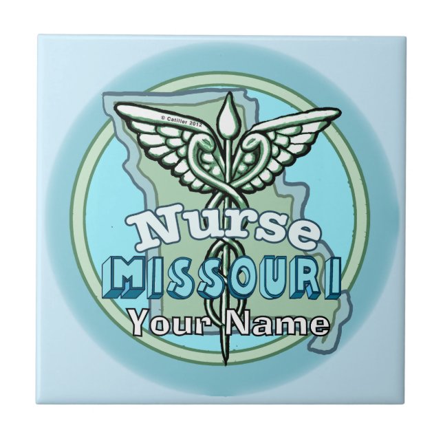 Azulejo De Cerâmica Missouri Nurse Caduceus Tile (Frente)