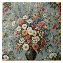 Mistura de flores num vaso