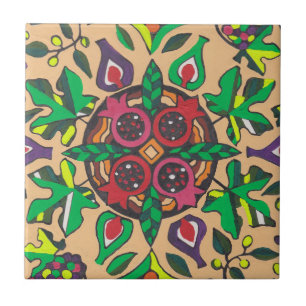 Azulejo De Cerâmica Mistura do figo e da romã