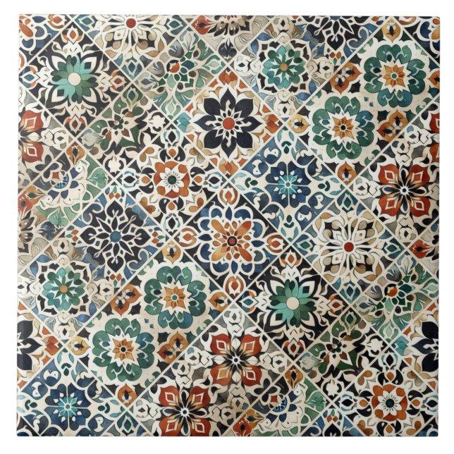 Azulejo De Cerâmica Mistura Marroquina  (Frente)