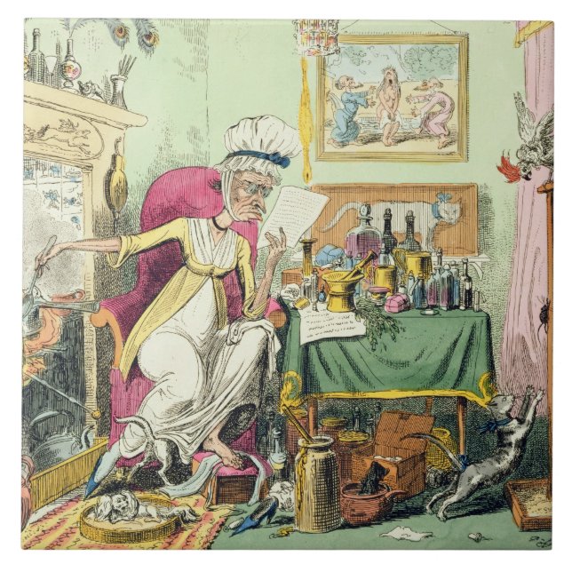 Azulejo De Cerâmica Misturando uma receita para grãos, publicada por (Frente)