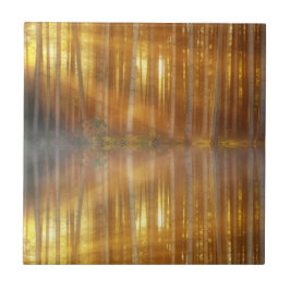 Azulejo De Cerâmica Misty Forest Scene